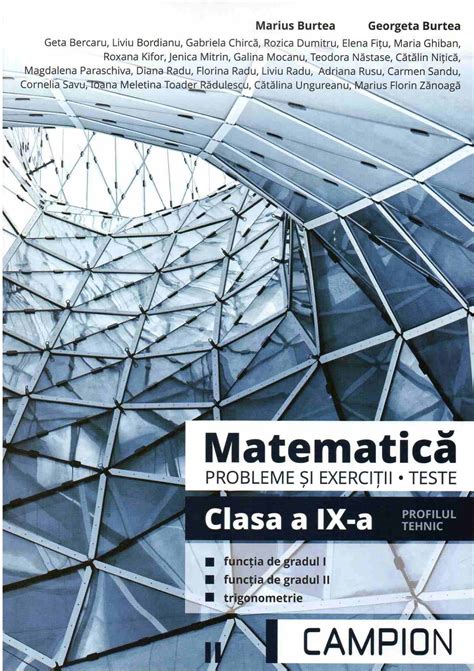 Matematica Probleme Si Exercitii Teste Clasa 9 Marius Burtea