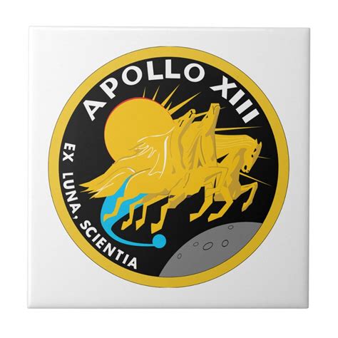 Apollo 13 NASA Mission Patch Logo Tile | Zazzle.com in 2021 | Apollo 13, Apollo logo, Apollo