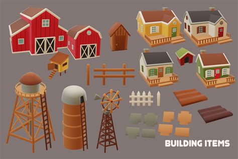 Download Low Poly 3d Farm Model Pack