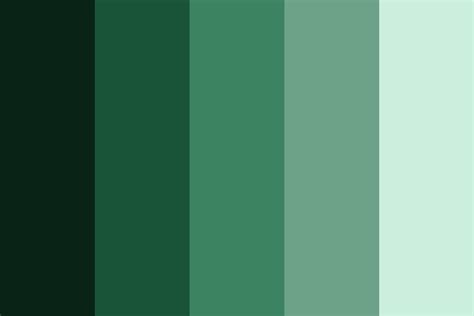 Color Palette Of Various Jades Color Palette