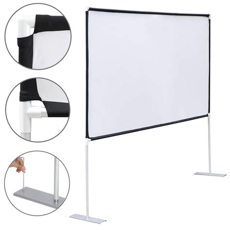 Zeny Projector Screen Wstand 100 169 Hd 4k Rearfront Projections