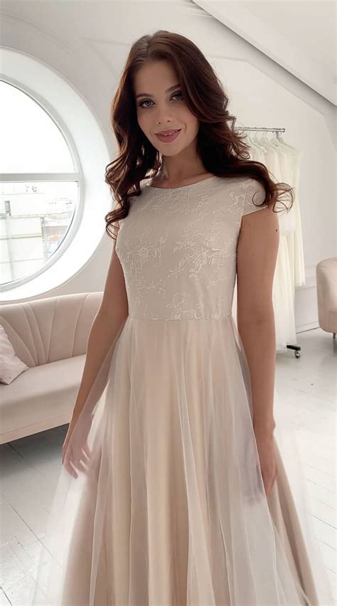 Lace Simple Colored Wedding Dress Modest Modern Elegant Etsy