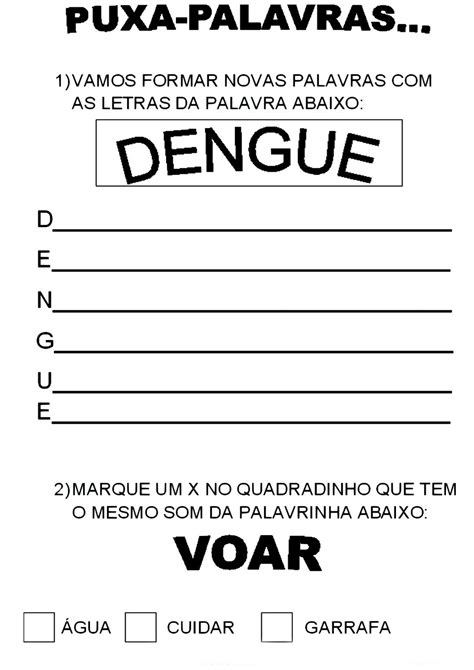 Atividades Sobre A Dengue