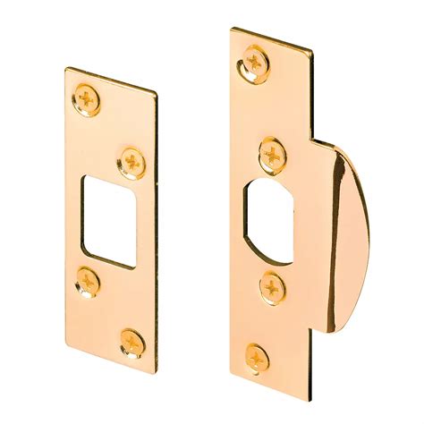 Prime Line Brass Plated Door Strike Reinforcing Kit The Home Depot Canada