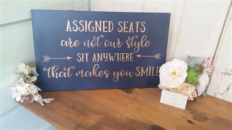 Assigned Seats Are Not Our Style Sit Anywhere That Makes You Etsy Wedding Signs Chalkboard