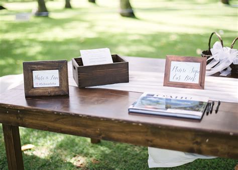 Farm Table As A Registration Table Wedding Table Decorations