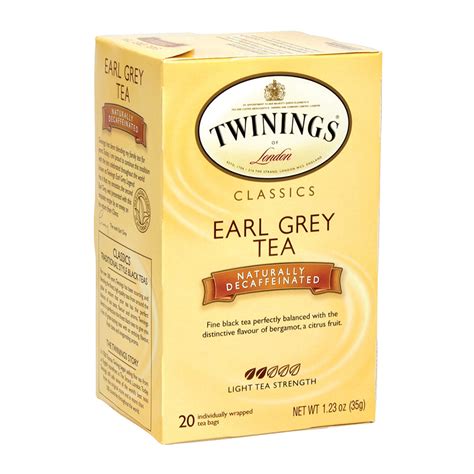 Twinings Decaf Earl Grey Tea 20 Ct Box Nassau Candy