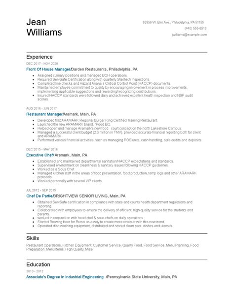 Slashed kitting time by 30%. Front Of House Manager Resume Examples and Tips - Zippia