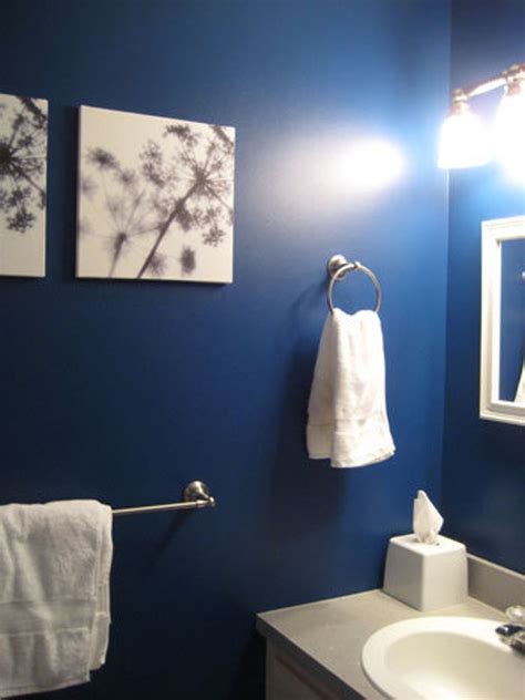 A Bunch Of Beautiful Blue Bathrooms Blue Bathroom Decor Dark Blue