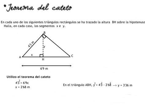 Matemáticas Semejanza Teorema Del Cateto I