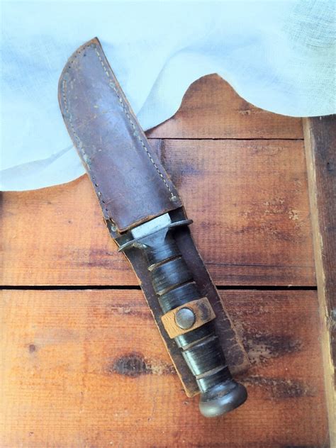 Vintage Old Us Ka Bar Kabar Union Cutlery Hunting Knife Ebay
