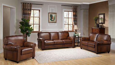 Royale Camel Brown Leather Living Room Set From Amax Leather Coleman