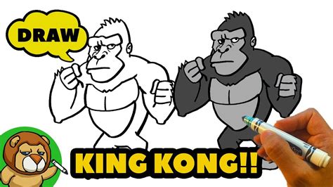 How To Draw King Kong Cute Easy Step By Step Youtube