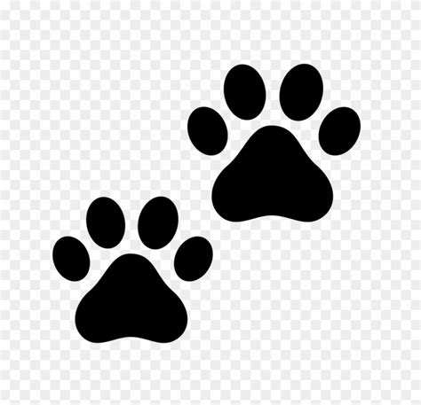 Best Paw Print Outline Pictures Cat Paw Black And White Hd Png
