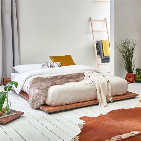 Low Modern Wooden Bed Frame By Get Laid Beds Etsy Modern Bed Frame