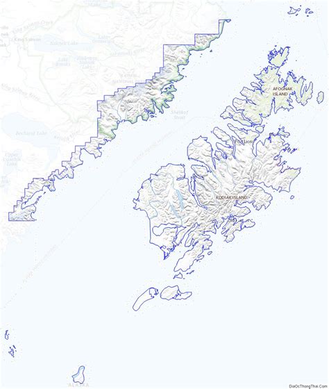 Map Of Kodiak Island Borough Alaska