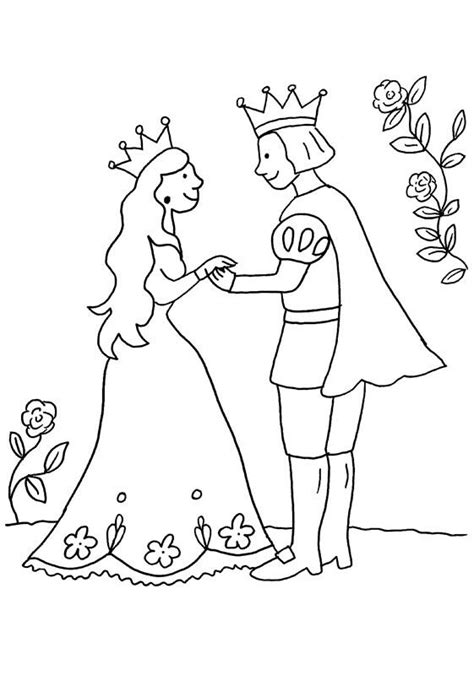 Coloriage à imprimer Le prince et la princesse