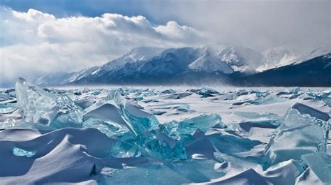 Turquoise Ice At Northern Lake Baikal Russia World Full Of Art