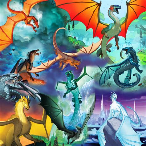 Wings Of Fire Book Cover Collage By Nyxshadewing On Deviantart