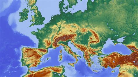 Mapcentral Europeeuroperelief Mapelevation Profile Free Image