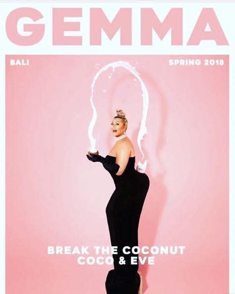 TV Star Gemma Collins Recreates Iconic Kim Kardashian Cover