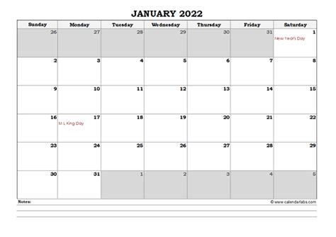 Monthly Calendar 2022 Excel