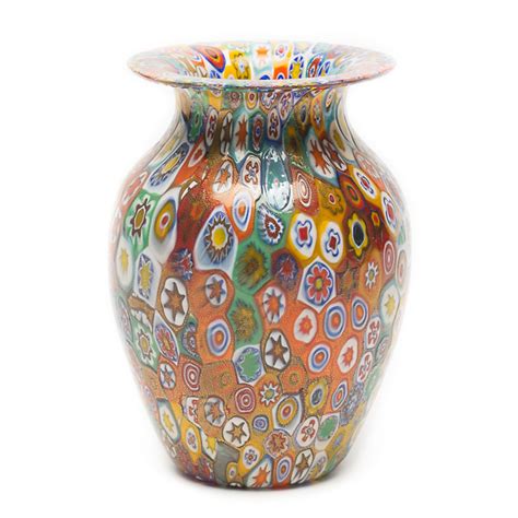 Murano Venetian Millefiori Vase Multicolor Gump S