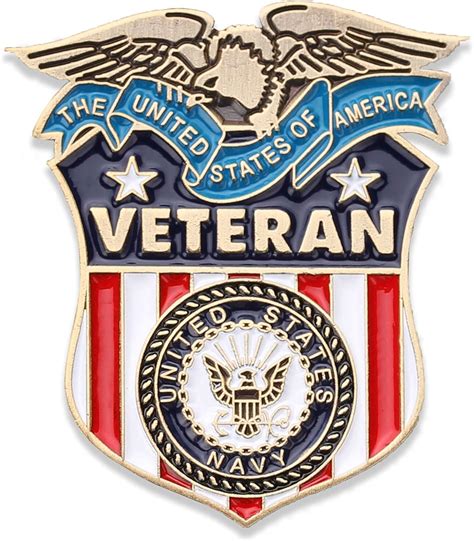 Officially Licensed Product Vet Owned Company Naval Veteran Pins Us