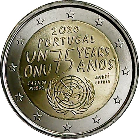 2 Euro 75th Anniversary Of United Nations Portugal Numista