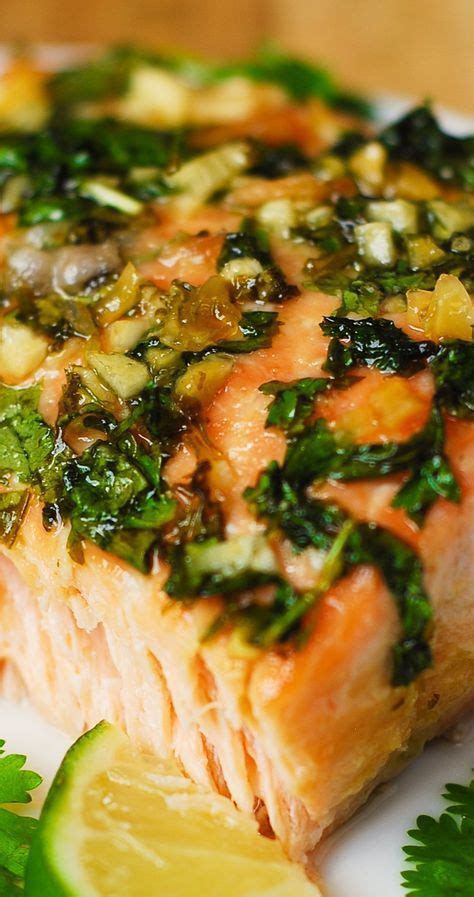 Cilantro Lime Honey Garlic Salmon Baked In Foil Easy Healthy Recipe