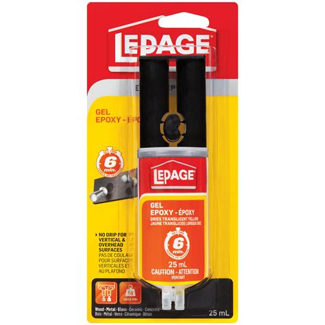 Lepage Multi Purpose Two Part Gel Epoxy Adhesive Glue Syringe Fast
