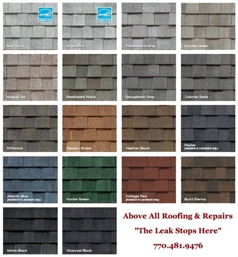 Certainteed Roof Shingles Color Chart