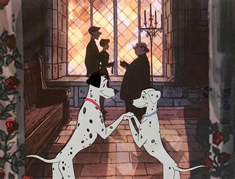Original Production Animation Cel Of Pongo And Perdita From One