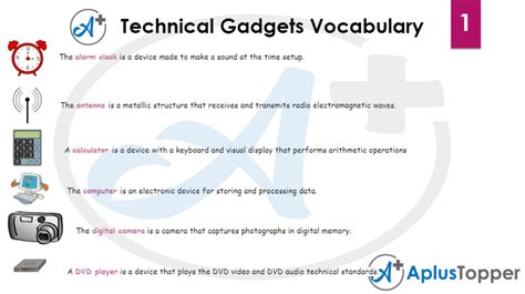 Technological Gadgets Vocabulary Tech Gadgets Name List With Pictures