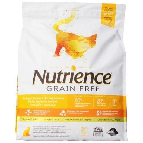 The nutritional value, rather than the ingredients, is the single most important thing to review (unless your cat has been diagnosed a rare case of food intolerance). Nutrience Grain Free Cat Food, 18-Pounds, Turkey, Chicken ...