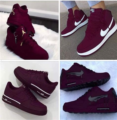 Pin By Deslyn Walker On Style In 2023 Burgundy Nike Shoes All Red