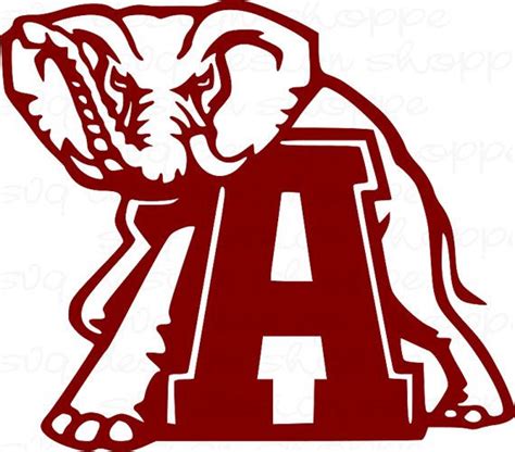 Svg Alabama Elephant Alabama Crimson Tide Roll By Svgdesignshoppe