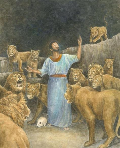 Daniel In The Lions Denart Biblestory Book Illustration