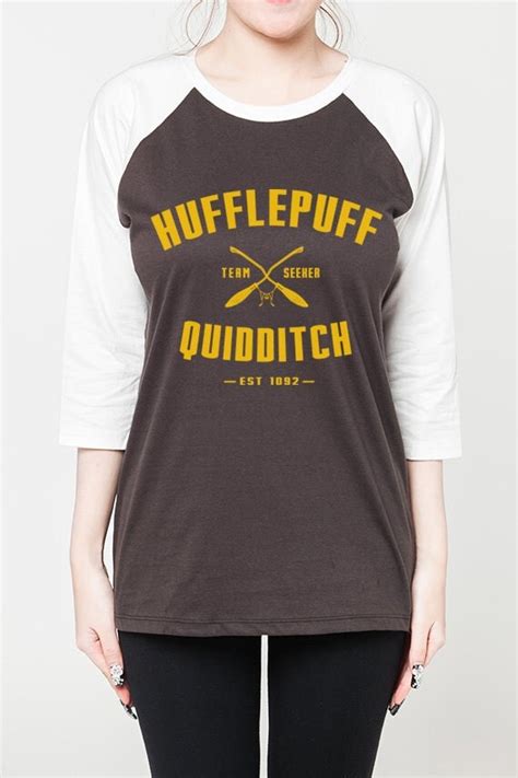 Hufflepuff Quidditch Shirt Baseball Harry Potter Jersey Raglan