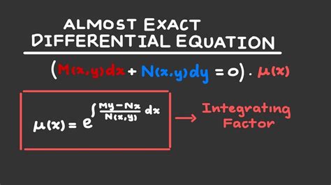 Almost Exact Differential Equations Youtube