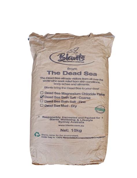 Dead Sea Salt 10kg Eco Friendly Refill Blants New Zealand