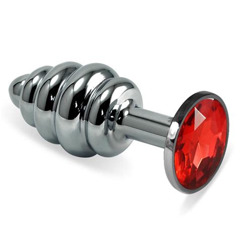 Spiral Butt Plug Rosebud With Red Jewel Bdsm King Your Online