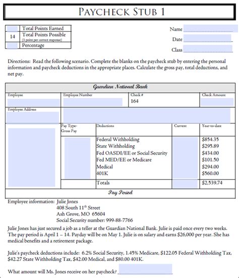 Free Pay Stub Template Microsoft Word Master Template