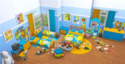 Scooby Doo Bedroom Set For The Sims 4 Bedroom Set Sims Sims 4