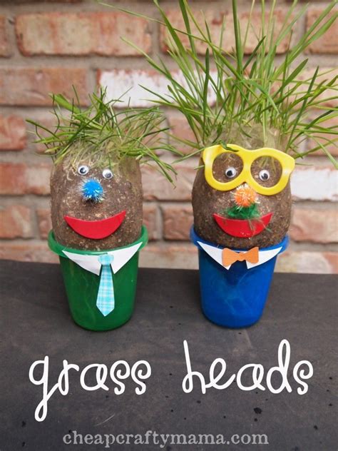 G Is For Grass Heads Arts And Crafts For Kids Crafts For Kids