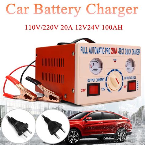 Car Battery Quick Charger Tk 20a 12v24v 100ah Full Automatic Pro 110v