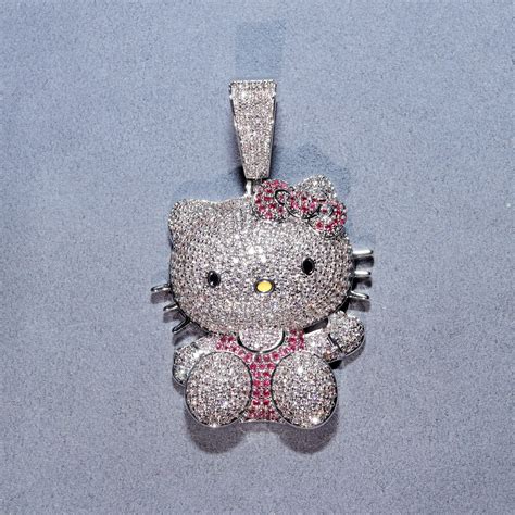 custom hello kitty pendant necklace chain bijouterie gonin