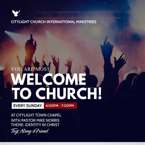 Welcome To Church Flyer Design Template Postermywall