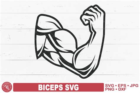 Biceps Svg Workout Gym Flexing Strong Arm Fitness Png