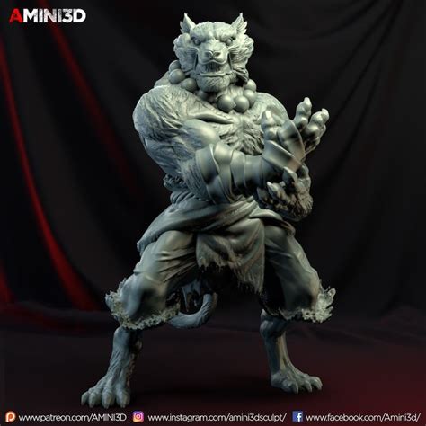 Tabaxi Monk Male Resin Miniature Dnd Miniatures Etsy